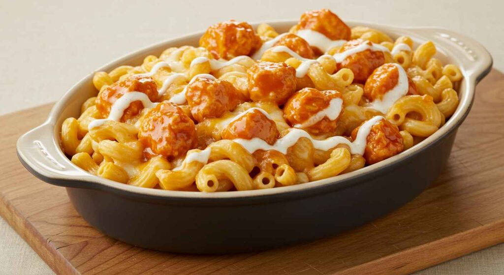 Cracker Barrel Buffalo Buttermilk Ranch Mac & Cheese, creamy mac with a spicy buffalo ranch twist