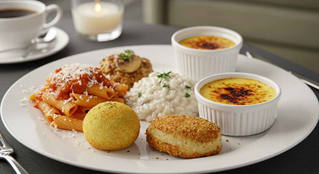 Cracker Barrel Classics Sampler Plate with meatloaf, chicken & dumplings, and sugar-cured ham