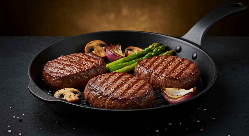 Cracker Barrel Skillet Sirloin Steak Sampler with tender sirloin steak, crispy shrimp, and homestyle sides
