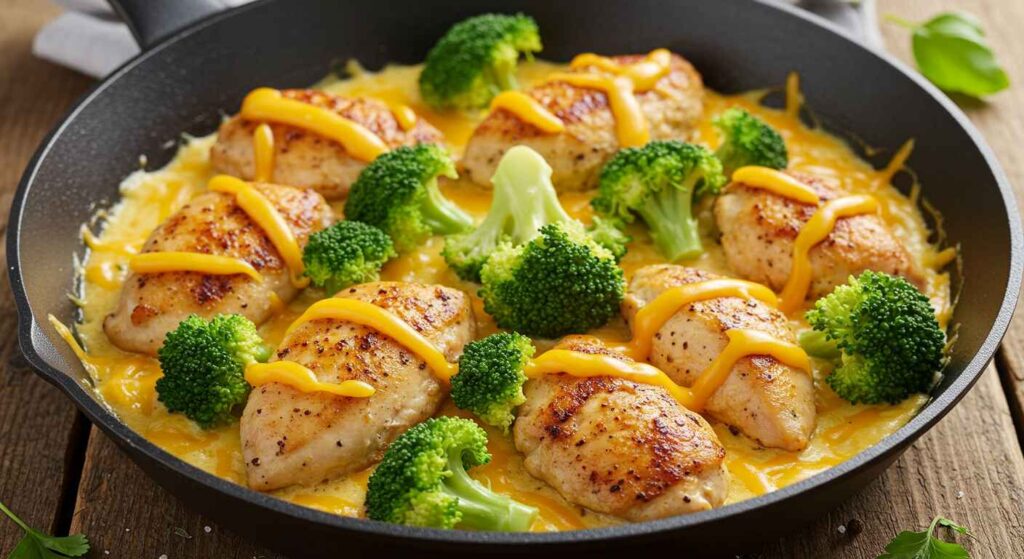 Cracker Barrel Wednesday Special Broccoli Cheddar Chicken, baked with creamy cheddar sauce and fresh broccoli