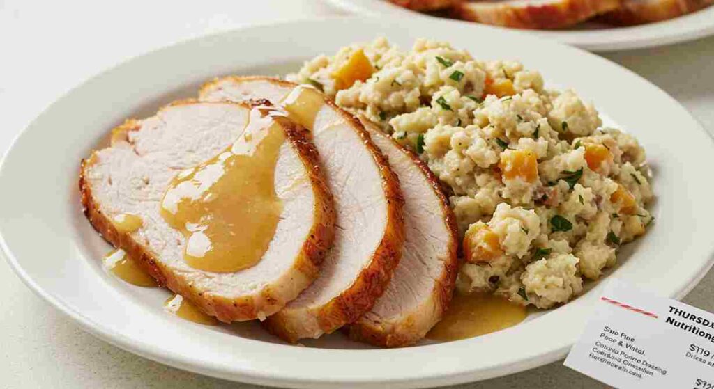 Cracker Barrel Thursday Lunch Turkey & Dressing with savory gravy and homestyle sides